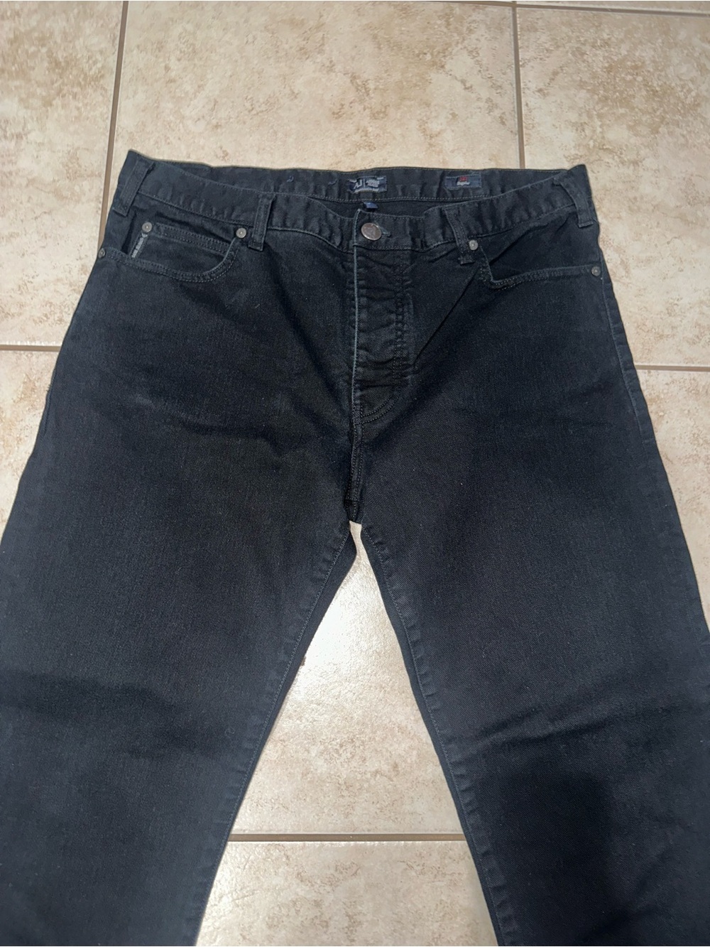 Armani Jeans Men's Straight Jeans in Black - Picture 2 of 7